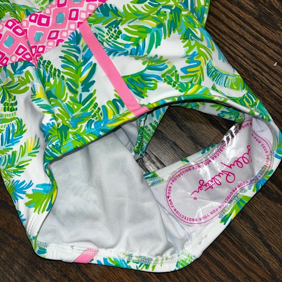 Lilly Pulitzer NWT Palma One Piece Swimsuit RARE Fresh Citrus Keep Palm - Picture 5 of 6